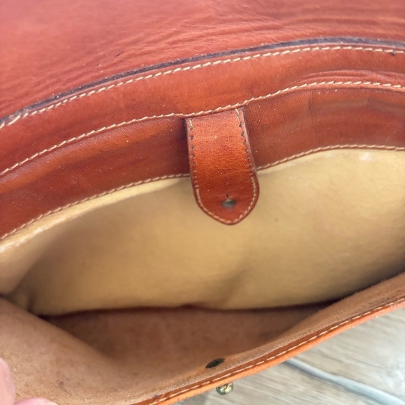 Furla Made In Italy Vintage Crossbody Handbag Purse Brown with Studded Flowers - Picture 14 of 16